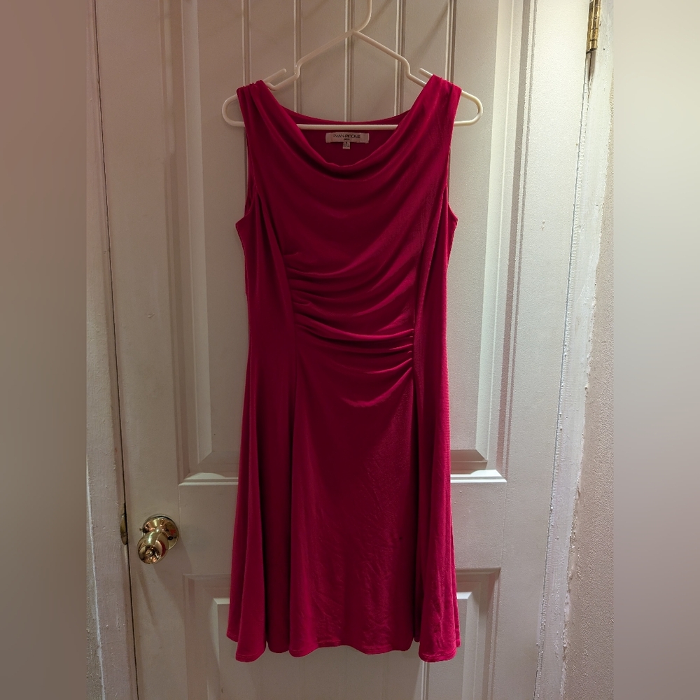 Evan Picone Fuchsia Midi Dress